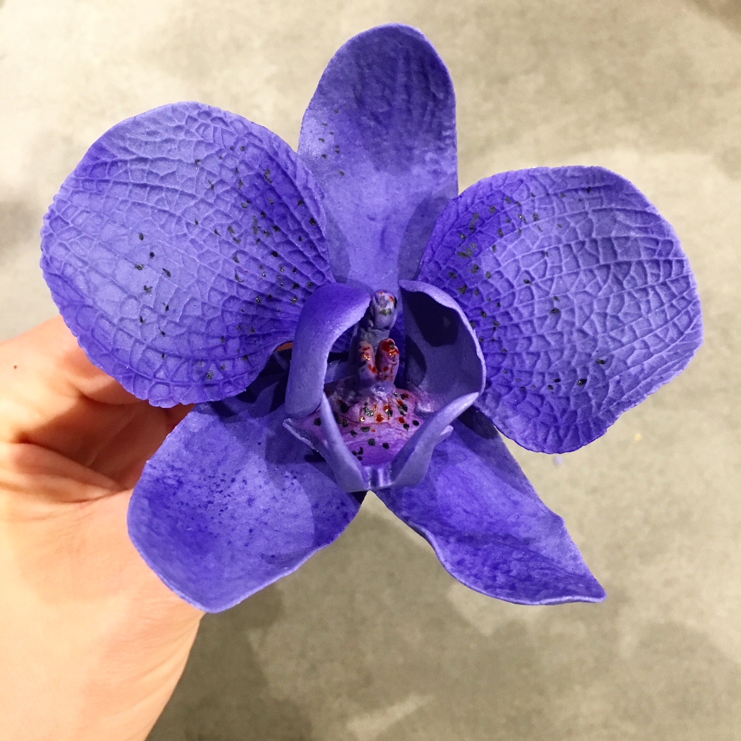 purple gum paste tropical orchid