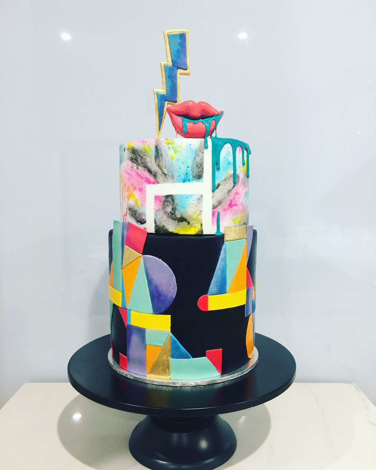 electro pop birthday cake