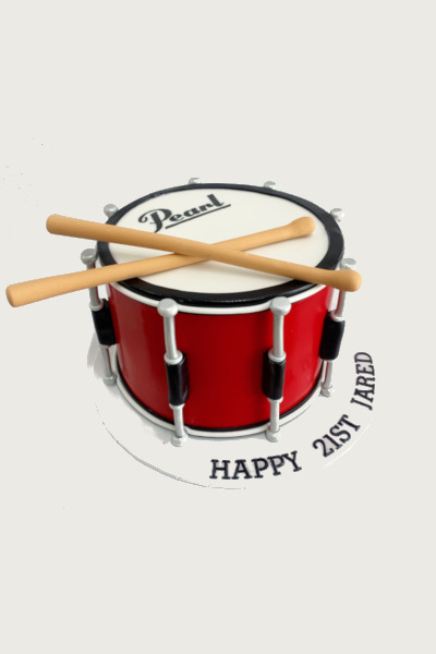 3d drum cake