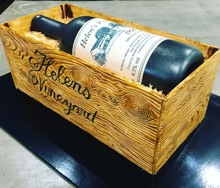 wine bottle cake