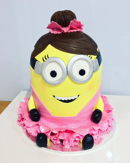 minion ballerina cake